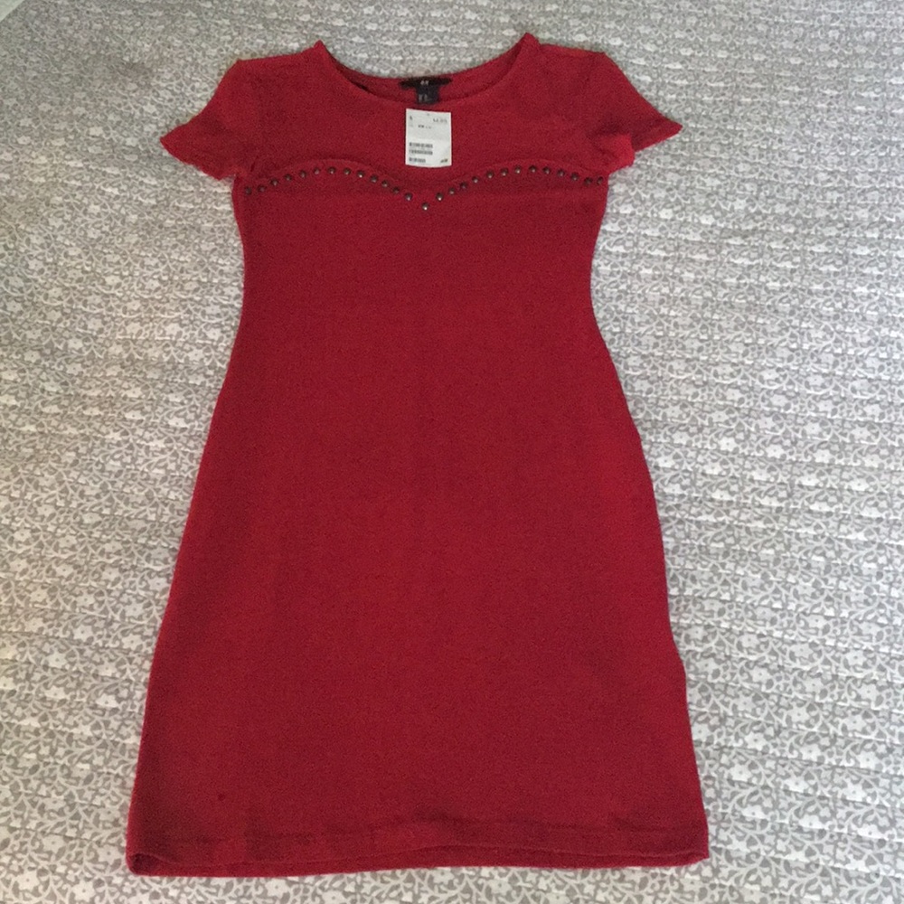 Dark red H&M dress